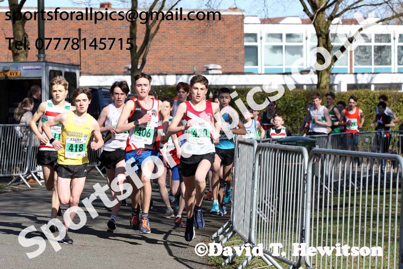 Boys under-15s Northern Athletics 5k Champs., Birkenhead Park. Photo: David T. Hewitson/Sports for All Pics